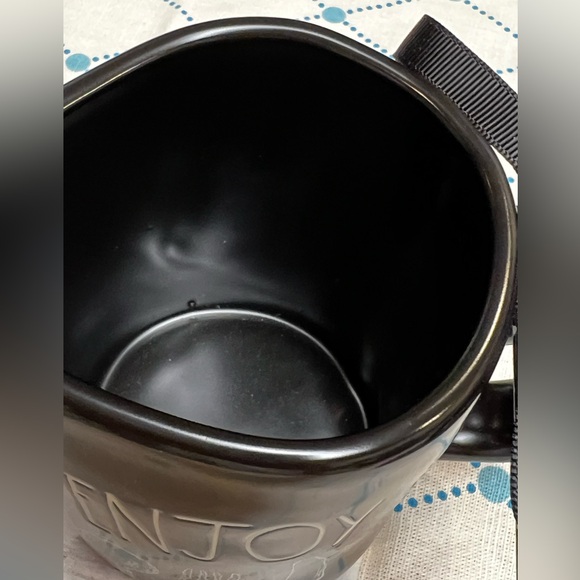 Rae Dunn Black Ceramic “ENJOY” Mug - Picture 4 of 6